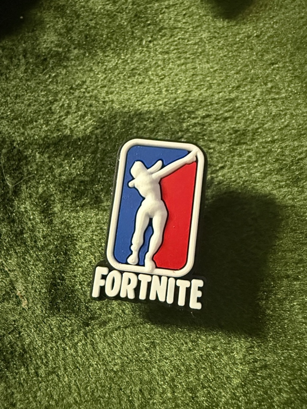 Fortnite Logo Shoe Charm — Blue, Red & White